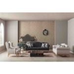 BALAT KREM SOFA SET (3+3+B+B)