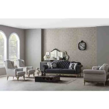 BALAT KREM SOFA SET (3+3+B+B)1